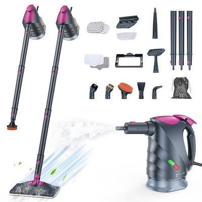 10-in-1 Steam Cleaner, Steam Mop with Detachable Handheld Steamer for Home | 320ml Water Tank, 10s Fast Heating, Portable Steamer for Cleaning Kitchen, Floor, Tile, Window, Car, BBQ Grill, MiSt Gray