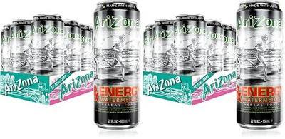AriZona Rx Energy Watermelon Herbal Tonic - Big Can, 22 Fl Oz (24 Pack)
