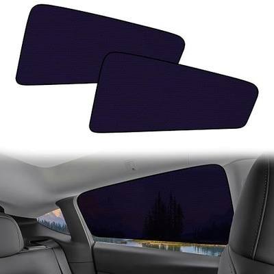 XCBYT 2020-2024 Tesla Model Y Window Shades, Static Cling Privacy | Blocks UV for baby naps. Clean glass before applying. Semi-transparent, not blackout. Remove before rolling down windows