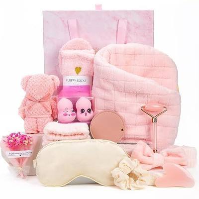 Birthday Gift for Women Friendship Women's Birthday Gifts Self Care Gift Get Well Relaxing Spa Gift Basket Set for Wife Mom Girlfriend Best Friend Sister Teen Girls Coworker (pink)