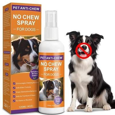 No Chew Spray for Dogs, Stop Destructive Behavior (120ml) | Bitter Spray for Dogs to Stop Chewing & Licking, Natural Ingredients,Effectively Protect The Safety of Furniture,Plant,Shoes