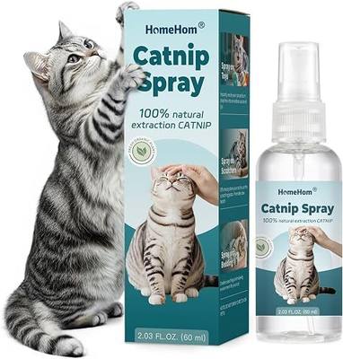Catnip Spray for Cats | Cat nip Spray, High Potency, Irresistible Play Energizer, Renews Old Toys & Scratchers, No-Mess Spray (2 fl oz)