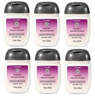 Bath and Body Works Classic and Seasonal Scents Pocketbac Hand Gel - Pack of 6-1 oz each (Honey Wildflower Moisturizing)