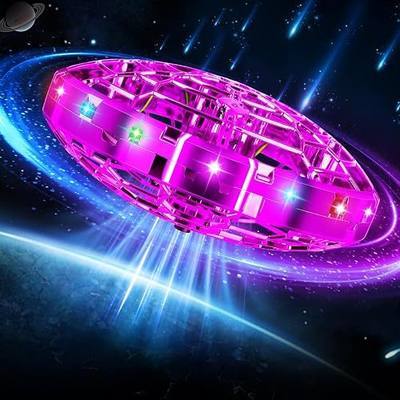 Vantexi Drone for Kids, 2026 Upgrade Flying Toys with LED Purple | Hover Boomerang Drone, Hand Operated UFO Flying Orb Ball, Christmas Birthday Gifts for 6 7 8 9 10 11 12+ Boys Indoor Outdoor