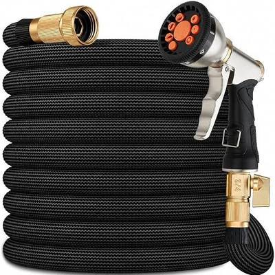 Flexible Garden Hose 50ft,Ultra Lightweight Water Hoses,Leak-Proof,Sturdy | Anti-burst Fabric with 10 Function Sprayer and 3/4" Solid Brass Fittings,Kink-Free&expandable,hose for Yard,Lawn,Outdoor