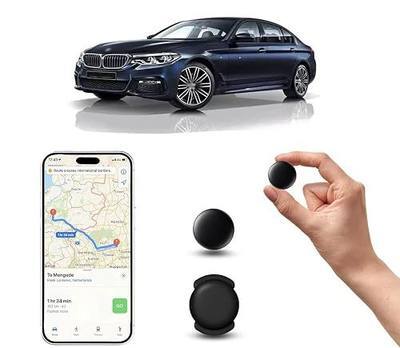 GPS Tracker for Vehicles – No SIM Required, Hidden Magnetic Car Tracker, Real-Time GPS Tracking for Kids, Car, Pets, No Monthly Fee, Works with Apple Find My, 2026 Upgraded (Black)