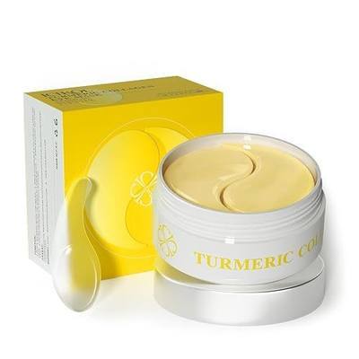Turmeric Under Eye Patches, 60pcs | Hyaluronic Acid, Hydrating Soothing Hydrogel, For Puffy Eyes and Dark Circles, Wrinkles and Fine Lines Treatment