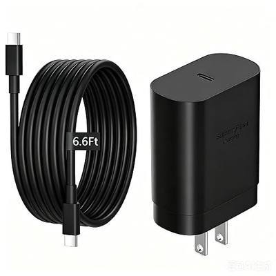 USB C Fast Charger for Samsung Galaxy A17 A16 A15 A14,A36 A35 A32, A56 A55 A54 A53,S25 S24 S23,6.6FT USB-C Cable,25W Power Adapter