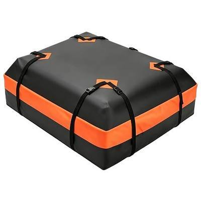 NEWBULIG Car Rooftop Cargo Carrier Bag, 15 Cubic Feet Heavy Duty Waterproof | for SUV, Van, All Vehicles with/without Rack. Includes Anti-Slip Mat, Reinforced Straps, 6 Door Hooks, Storage & Luggage Lock