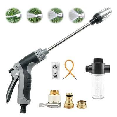 High Pressure Hose Nozzle, Pressure Washer Gun with 4 Spray Modes, Adjustable Handheld Pressure Washer Nozzle for 3/4" Garden Hose, Watering Sprayer for Cleaning Yard Patio Car Pets (A)