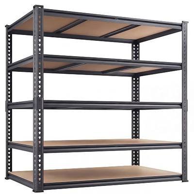 Garage Storage Shelves 46" W x 20" D x 72" H, 3000 LBS Heavy Duty Shelving Unit 5-Tier Adjustable, Extra Wide Boltless Metal Storage Rack for Garage Warehouse Basement