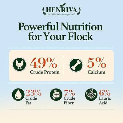 30LB Dried Black Soldier Fly Larvae for Chickens, 49% Protein BSFL Chicken Treats, 85X More Calcium Than Mealworms for Chickens, Non-GMO Chicken Feed for Laying Hens, Ducks & Wild Birds