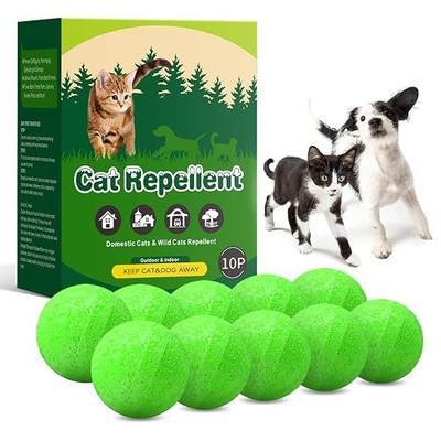 10 Pack Cat Repellent Outdoor, Natural Peppermint Oil Cat Deterrent Outdoor and Indoor, Keep Cats Out of Yard Permanently, Protect Your Yard and Furniture (Green)