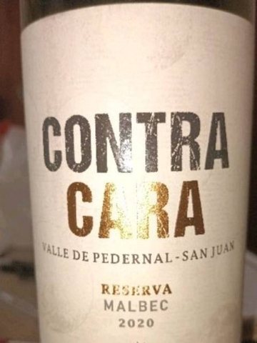 Callia · Contra Cara Reserva Malbec