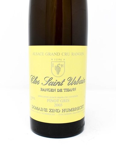 Domaine Zind Humbrecht Pinot Gris Alsace Grand Cru Rangen de Thann Clos Saint Urbain