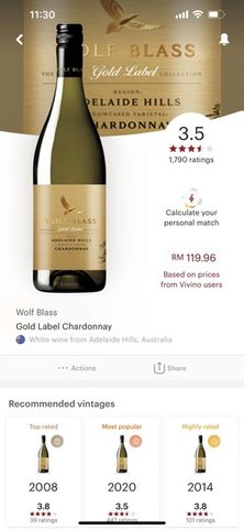 Wolf Blass Gold Label President's Selection Chardonnay