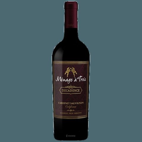 Ménage à Trois · Decadence Cabernet Sauvignon