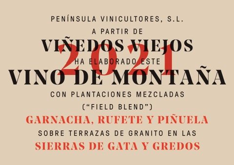 Península Vinicultores Vino de Montaña